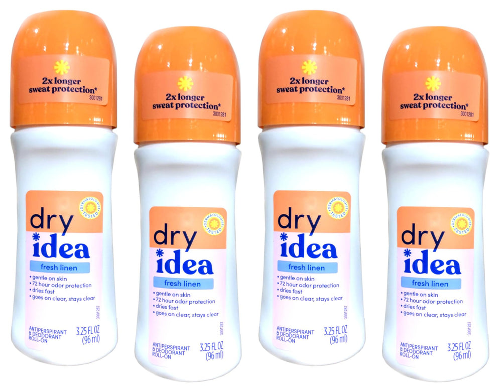 Dry Idea Fresh Linen roll-on bottle ready for long-lasting daily freshness.