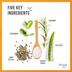 dryyd hemp seed oil bottle as nourishing foot care ingredient