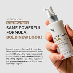 DS Laboratories Spectral Men's Density Serum being gently applied to the scalp