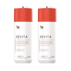 DS Laboratories Revita Shampoo bottle pouring for a clean scalp cleanse.