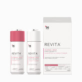 DS Labs Revita shampoo bottle demonstrates weightless lift for fine hair