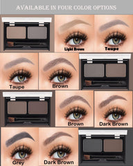 DuaTana dual-ended brow brush aids precise application.