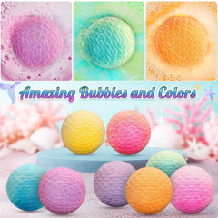 Duchong Mermaid bath bombs melt colors in water, creating a magical bath experience.