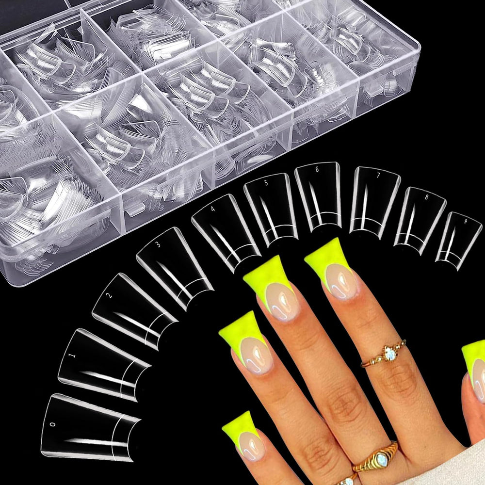 Dudjndjd clear duck-tip nails for easy DIY nail design and long-lasting wear.