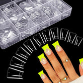 Dudjndjd clear duck-tip nails for easy DIY nail design and long-lasting wear.