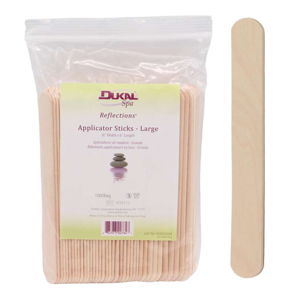 Dukal large wooden wax sticks in a pack for precise, even application.
