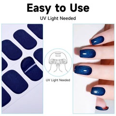 DUKASOU real gel nail polish strips with glossy finish