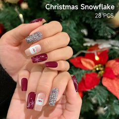 DUKASOU snowflake gel wraps show easy application and lasting shine.