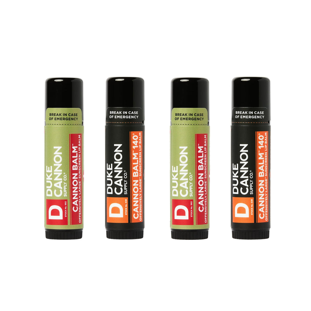 Baume lèvre Duke Cannon 140deg en flacon, protection durable contre le vent
