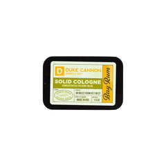Duke Cannon Bay Rum aroma texture swatch conveys citrus musk and island spice.