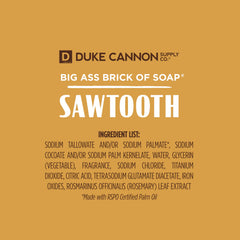 Duke Cannon Big Brick Cedarwood soap with warm cedar aroma
