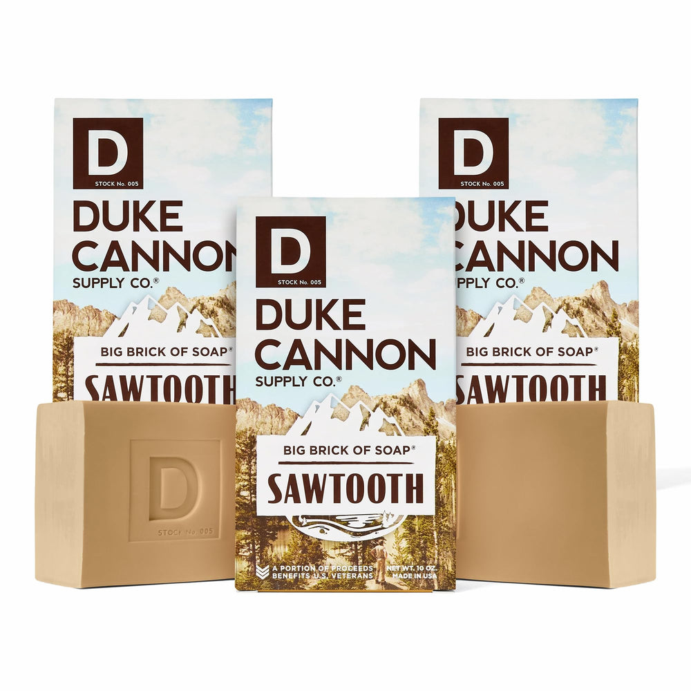 Duke Cannon Big Brick Sawtooth soap bar for rugged daily showers
