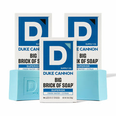 Duke Cannon Big Brick of Soap with Fresh Water Neroli scent for refreshing showers