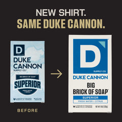 Duke Cannon Big Brick of Soap triple milled for dense, long-lasting lather