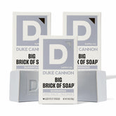 Duke Cannon Gun Smoke soap bar with wood notes for rugged freshness