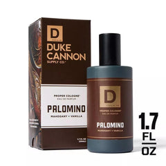 Close-up of Palomino label showing mahogany-vanilla notes