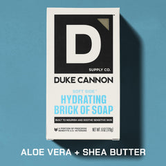 Duke Cannon Soft Side close-up shows creamy lather and moisturizing feel