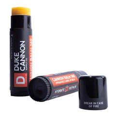 Blood orange mint scent hints at a rugged, refreshing lip care experience.