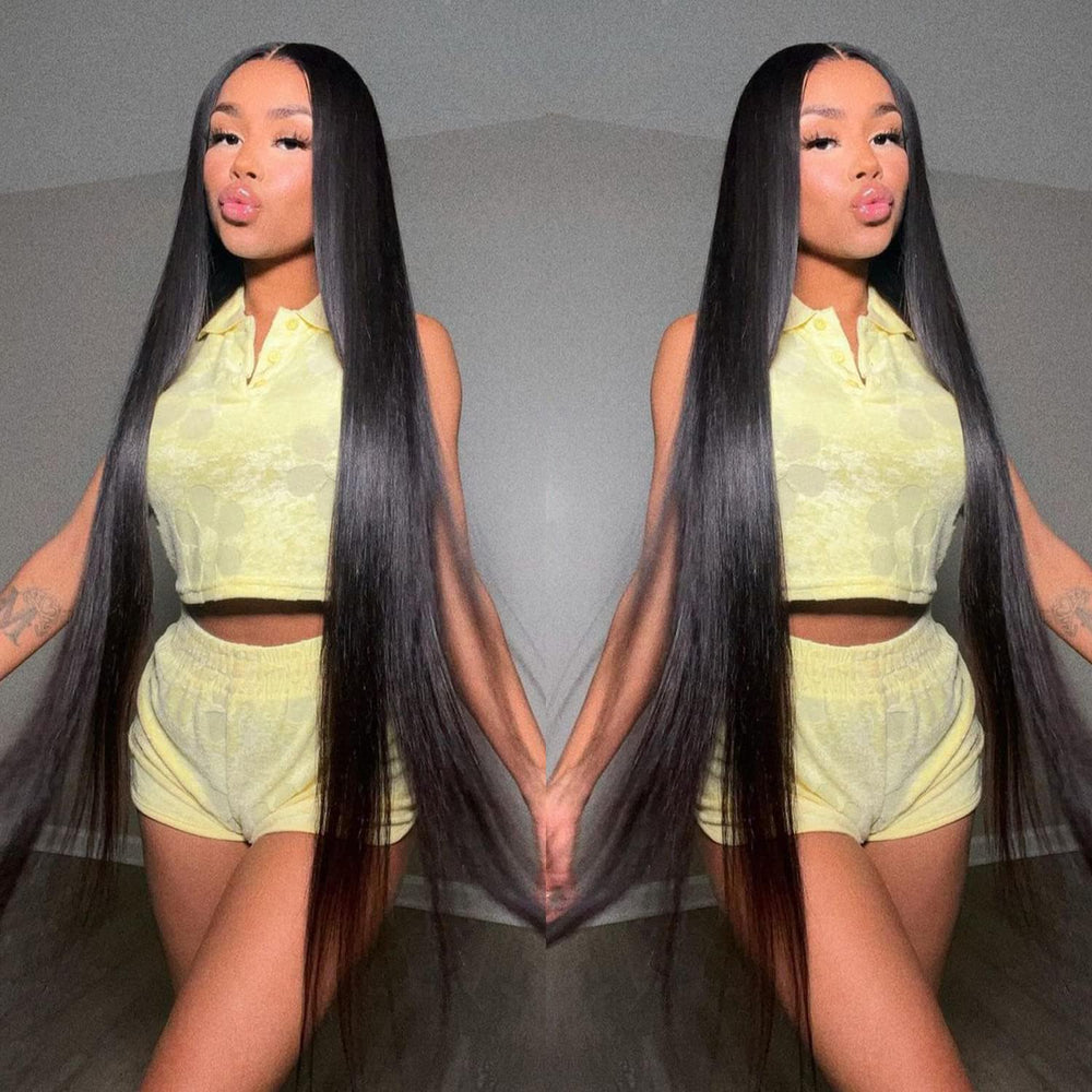 DULOVE 30-inch lace front wig in straight style for daily wear and natural look.