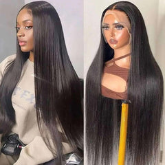 DULOVE lace front wig 13x4 straight 24-inch virgin hair for natural movement.