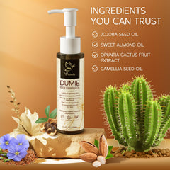 Dumie Body Firming Oil absorbs quickly, leaving skin silky without greasiness.