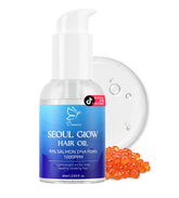 Dumie Salmon DNA PDRN Hair Oil bottle pour for quick distribution and shine