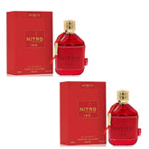 Dumont Nitro Red two-pack eau de parfum set front view showing bold packaging