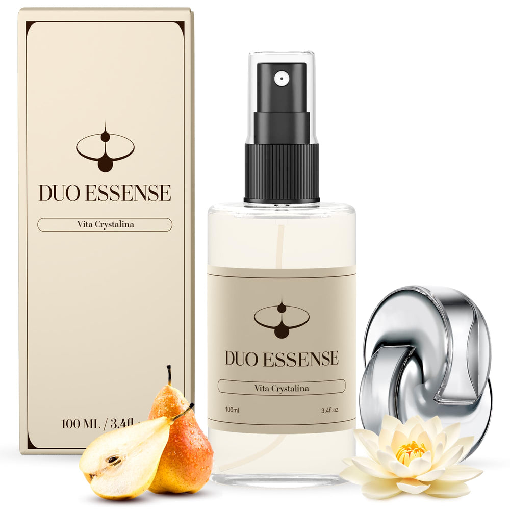 Duo Essense Vita Crystalina bottle front view for daily elegance