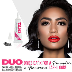 DUO eyelash glue dark tone dries black to blend lashes