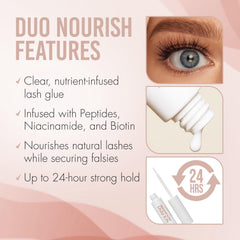 DUO Nourish gentle lash adhesive suitable for sensitive eyes