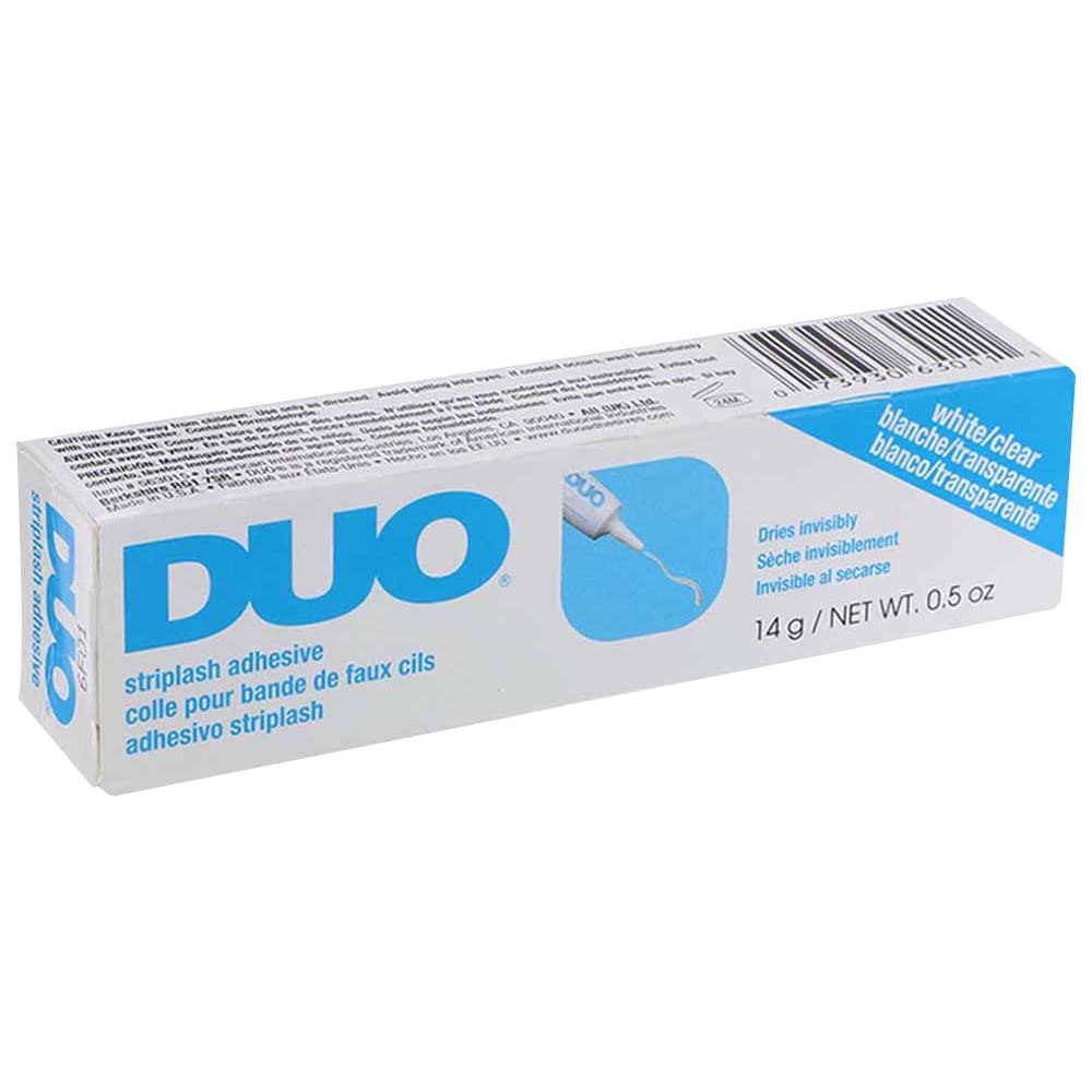 DUO Strip Eyelash Adhesive Clear tube ready for precise lash bonding that dries invisiblement.