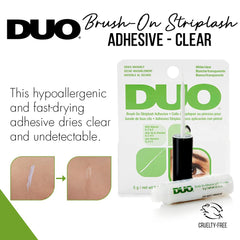 DUO lash adhesive infused with vitamins A, C and E for gentle wear