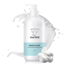 DuoZeng Goat Milk Body Wash bottle with pump for gentle daily cleansing.