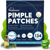 Dura Cleanse Pimple Patches packaging shows 134-count box for quick breakout relief.