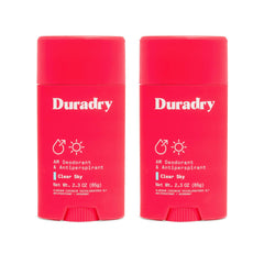 Duradry Clear Sky antiperspirant stick for all-day dryness.