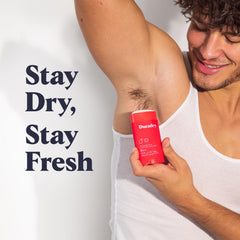 Duradry Clear Sky scent antiperspirant stick offers lasting odor control.