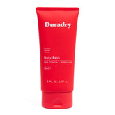 Duradry deodorizing body wash bottle front view demonstrating Aqua fragrance for daily freshness