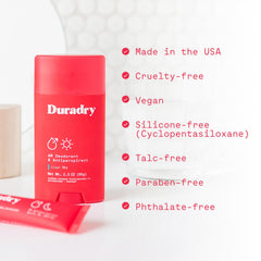 Duradry Crisp Pear and Vanilla scent for refreshing daily use.
