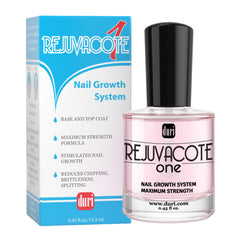 Duri Rejuvacote 1 bottle front; trusted treatment for stronger natural nails.