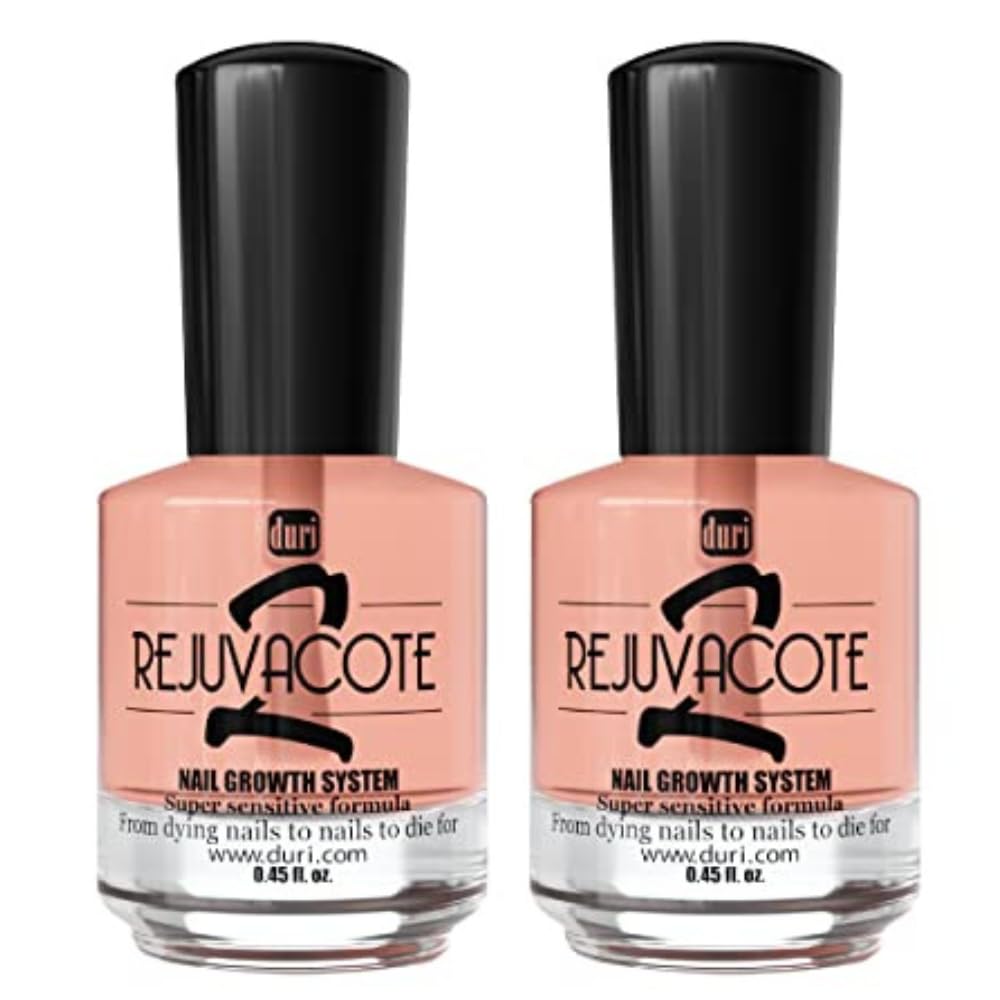 Duri Rejuvacote 2 bottle front view for easy base coat use.