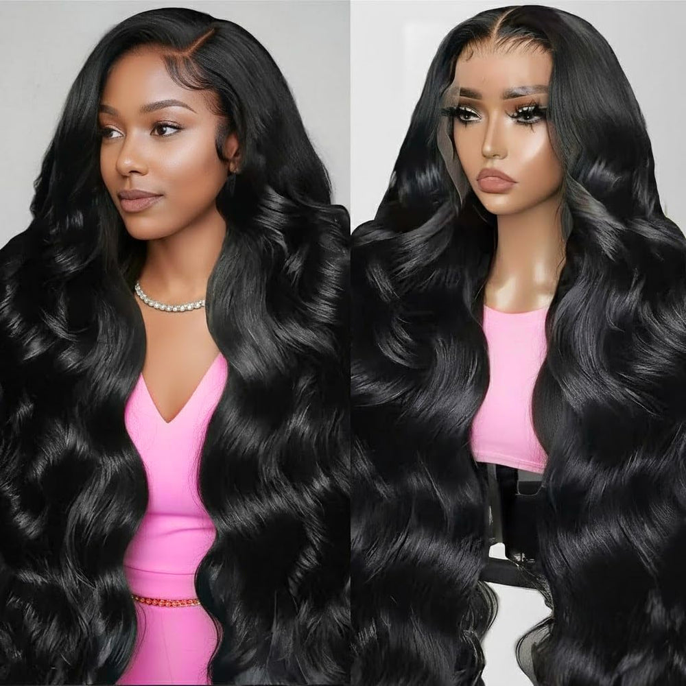 Durita 30-inch body-wave lace-front wig showing full density and natural volume.