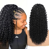 DUTIKA Curly Drawstring Ponytail 16in worn for quick daily volume.