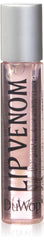 DuWop Lip Venom pink 2-pack bottle showing glossy, plump-ready lips.