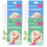 DWEasyDerm hydrocolloid patch on zit helps absorb fluids while staying discreet.