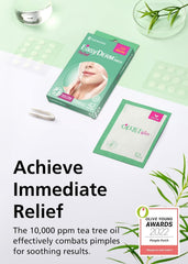 Tea tree oil infused patch provides a soothing touch