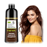 DYEING 221 BC FarnDu chestnut brown shampoo bottle showing at-home color and cleanse