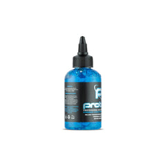 Proton stencil primer blue application close-up showing smooth spread for crisp transfers.