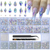 DZHILHMX Nail Art Rhinestones kit—DIY sparkle for creative manicures