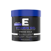 E Elegance bottle shows Elegance Vitamin Gel for premium protection and shine.