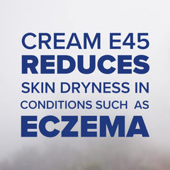 E45 moisturiser applied to the face for gentle moisture.